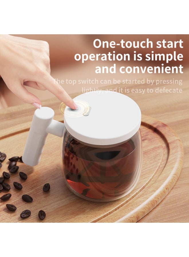 Self-Stirring Cup: Electric Mixing Cup, High Borosilicate Glass, Self-Stirring Mug, Portable Coffee Cups with Automatic Stirrer for Coffee, Milk ( Multicolor ) - Image 5